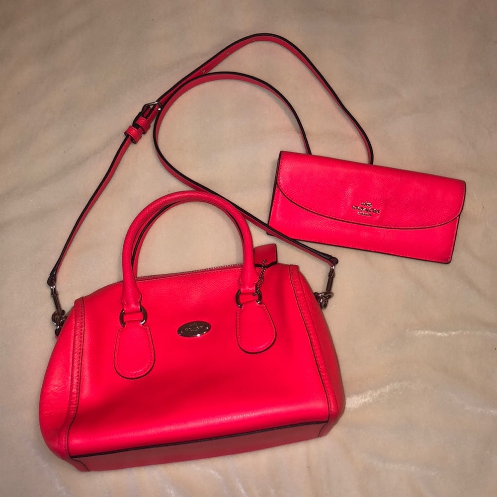 Hot Pink/Coral COACH Purse